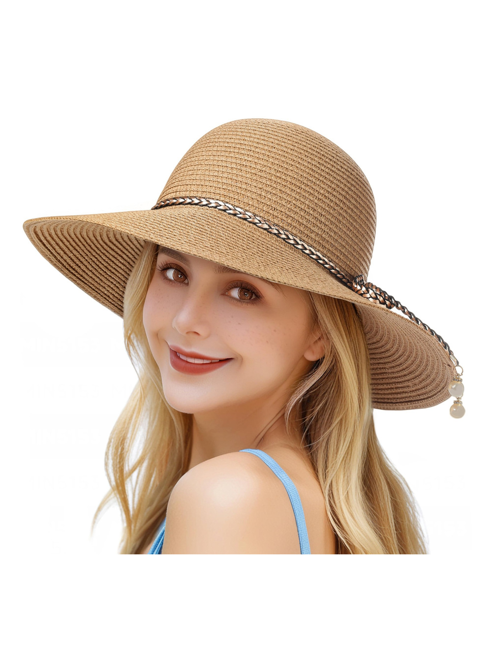Sun Hats for Women, UPF 50+ Sun Protection, Beach Hat with | Khaki-B | Size OS